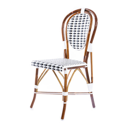 White Black Grey Mediterranean Bistro Chair (39)