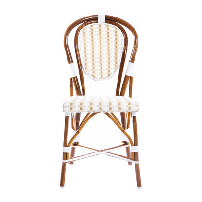 White Cream Beige Mediterranean Bistro Chair (39)