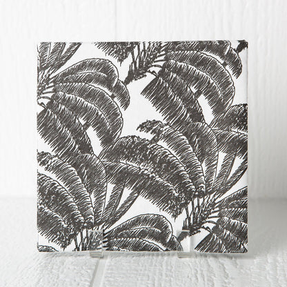 Black Palm Paper Napkins (8")