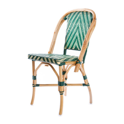 Green Cream Mediterranean Bistro Chair (Praga)