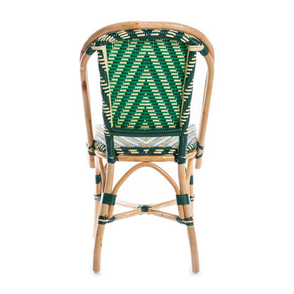 Green Cream Mediterranean Bistro Chair (Praga)