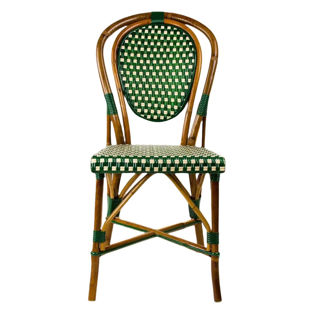 Green & Cream Mediterranean Bistro Chair (B)