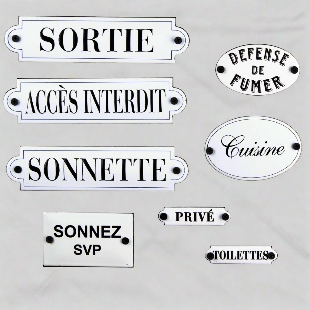 Enamel Sonnette Plaque