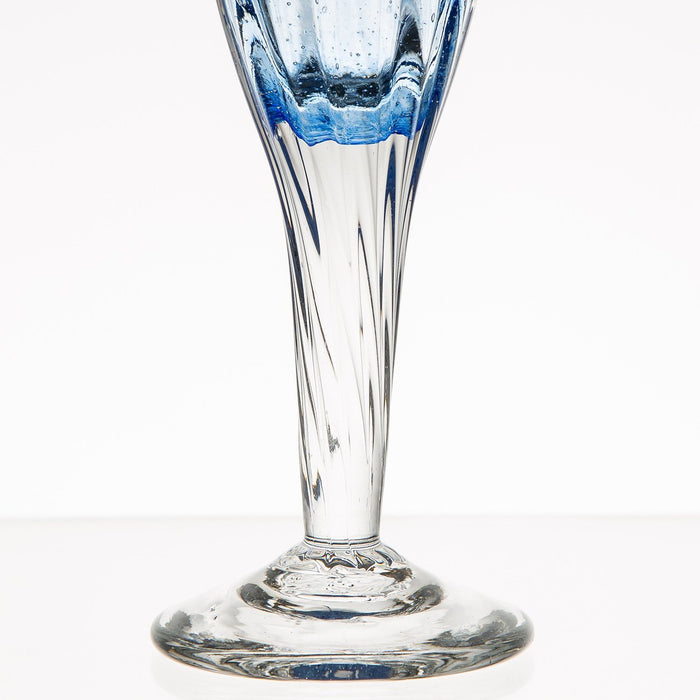 Flute Champagne Design Cristal Bleu 13,5cl