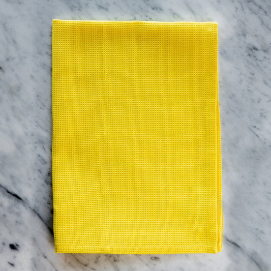 Honeycomb Yellow Pique Kitchen Towel