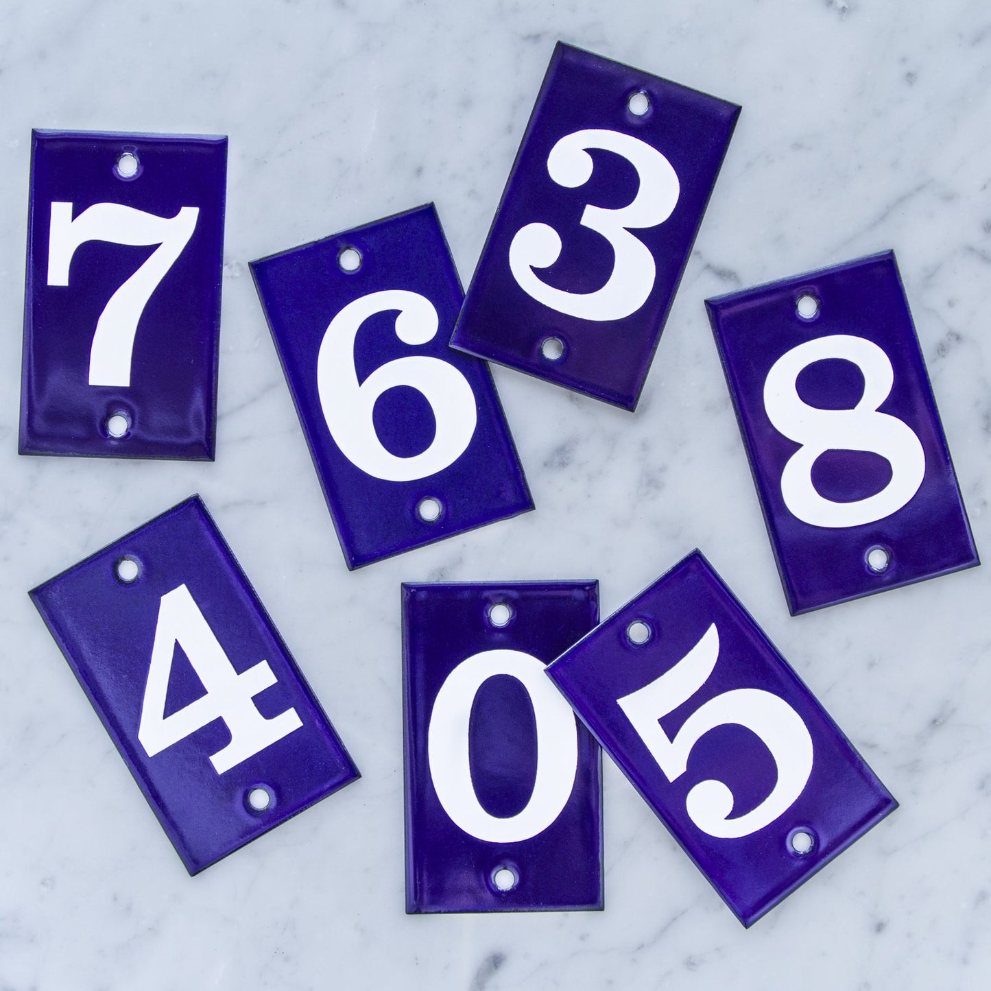 Number Zero Enamel Address Plaque