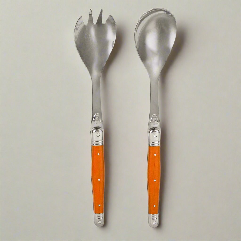 Orange Laguiole Salad Servers (2 Piece) 