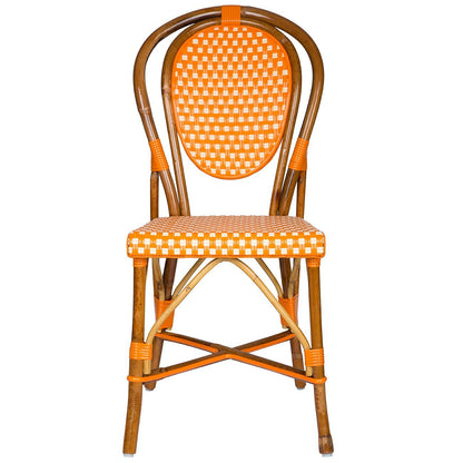 Orange & Cream Mediterranean Bistro Chair (E)