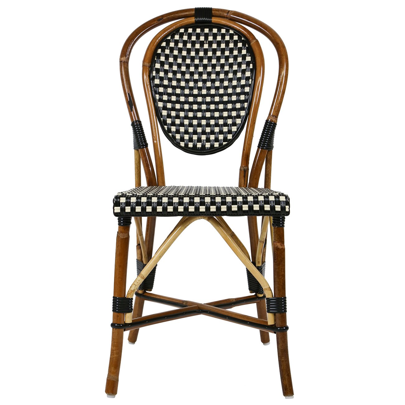 Black & Cream Mediterranean Bistro Chair (E)