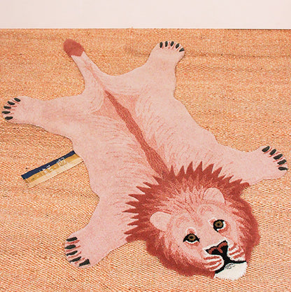 Pink Lion Animal Rug (Large)