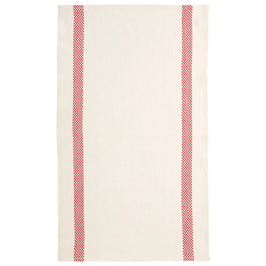 White and Red 'Lustucru' Linen Tea Towel