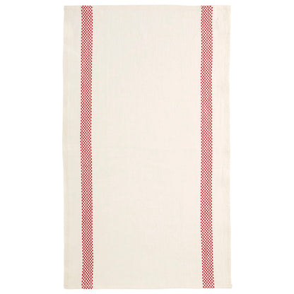 White and Red 'Lustucru' Linen Tea Towel