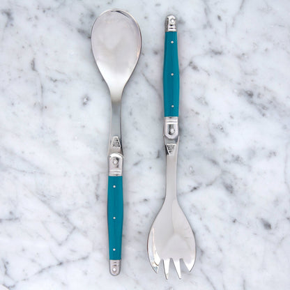 Turquoise Laguiole Salad Servers (2 Piece) 