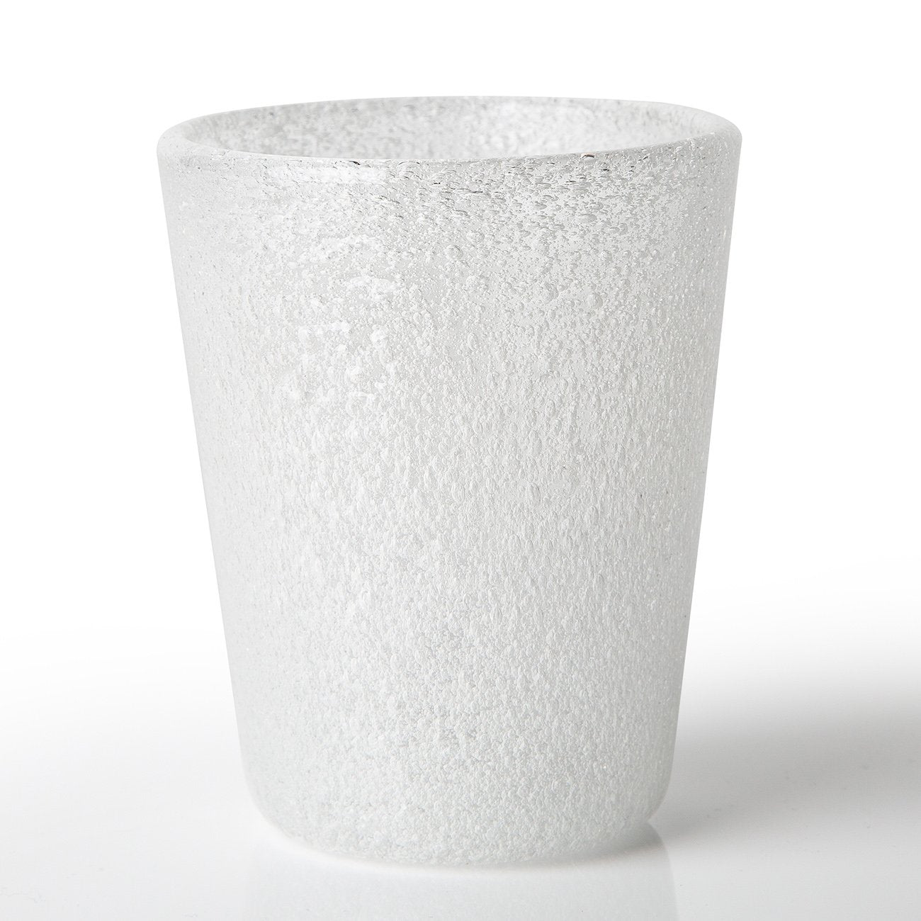 White Handmade Memento Matera Glass Tumbler (Translucent)