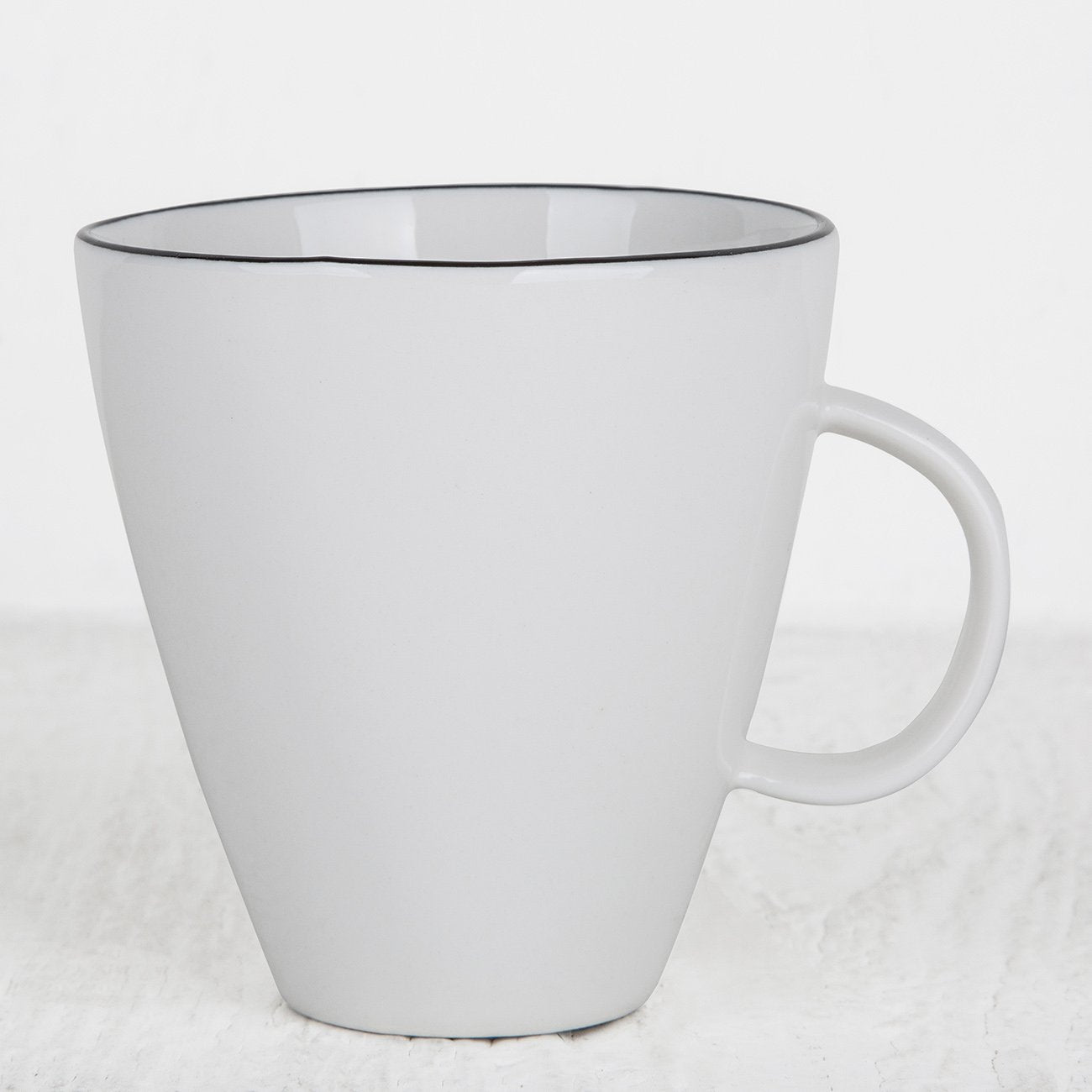 White and Black Ceramic Coffee Mug 