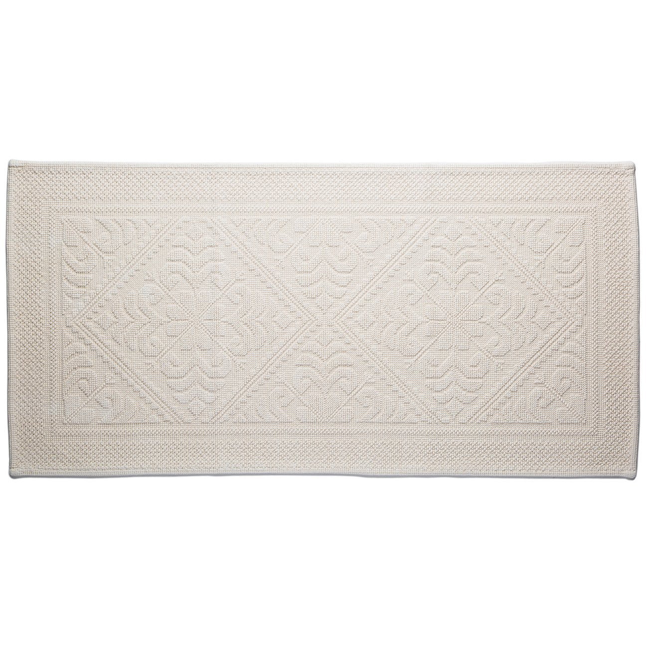 Cream Cotton Bath Mat (43" x 21")