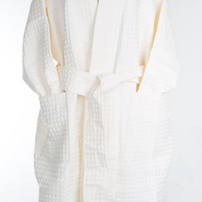 Small Cream Cotton Kimono Robe