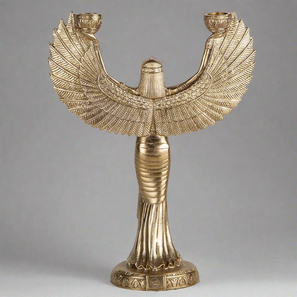 Handmade Brass Egyptian Phoenix Candelabra