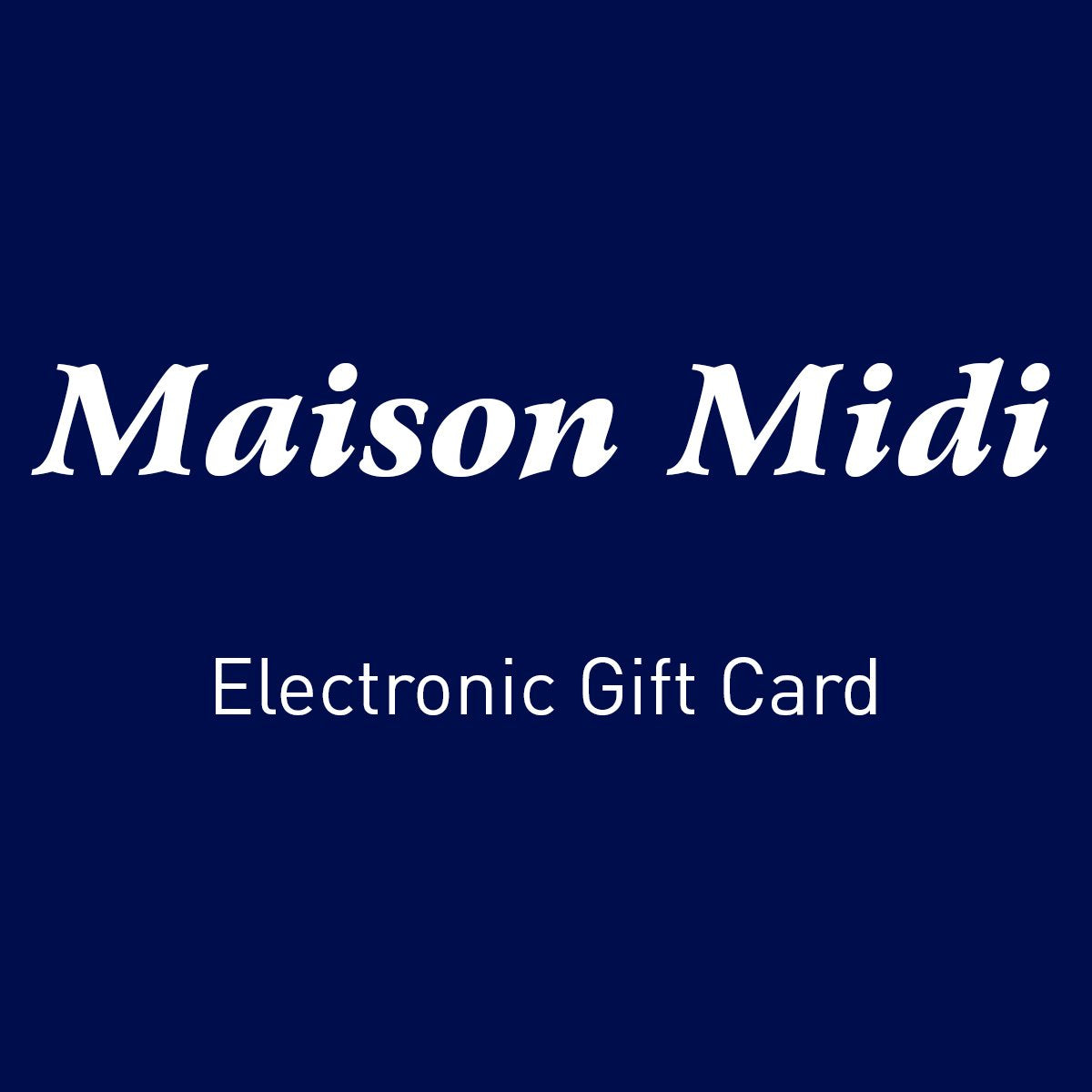 Electronic Gift Card