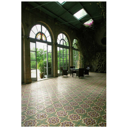 Green Palma Frise Carocim Tile (8" x 8") (pack of 12)