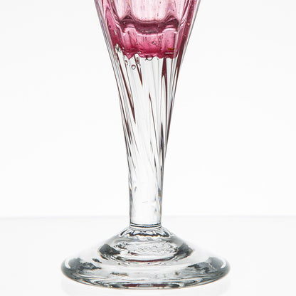 Hand Blown Pink Champagne Flute