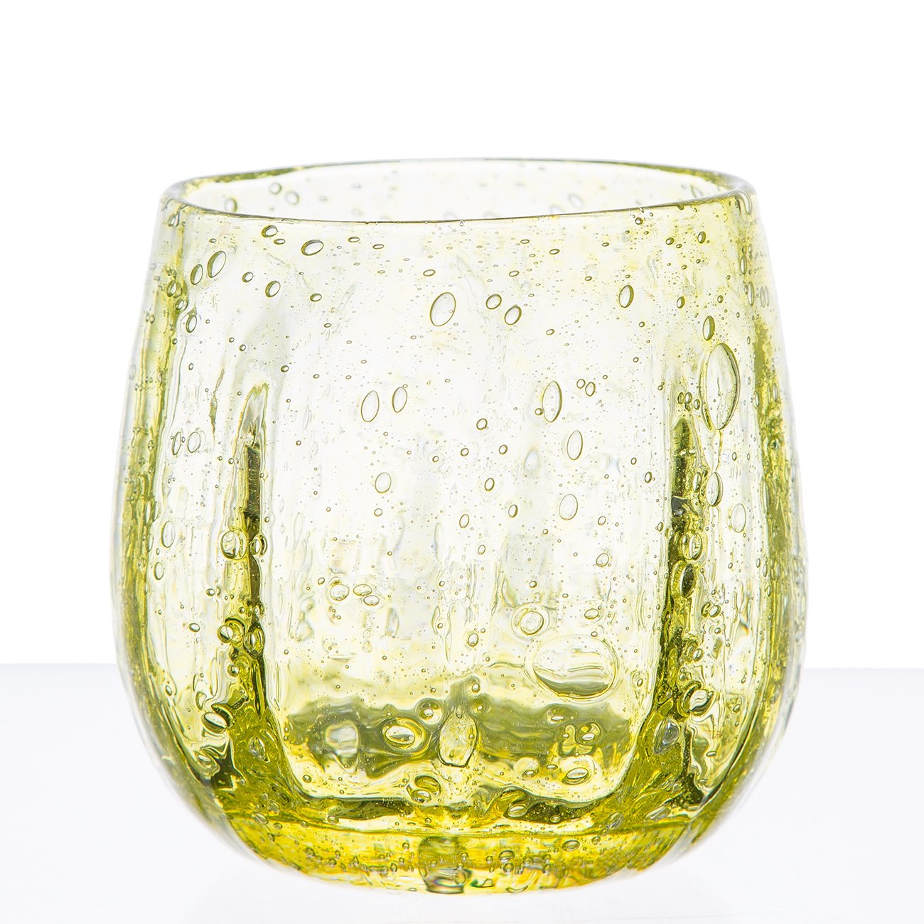 Hand Blown Yellow Sangria Goblet