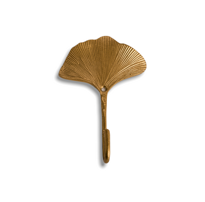 Handmade Brass Flora Ginko Leaf Hook