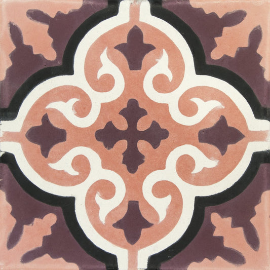 Pink Provencale Carocim Tile (8" x 8") (pack of 12)