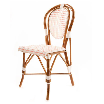 White and Pink Mediterranean Bistro Chair (16 Ligne)